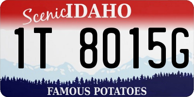 ID license plate 1T8015G