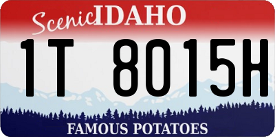 ID license plate 1T8015H