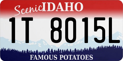 ID license plate 1T8015L