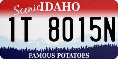 ID license plate 1T8015N