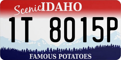 ID license plate 1T8015P
