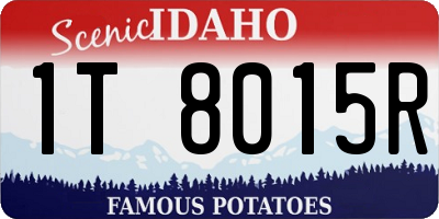 ID license plate 1T8015R