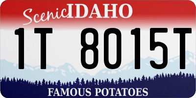ID license plate 1T8015T