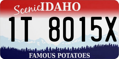 ID license plate 1T8015X
