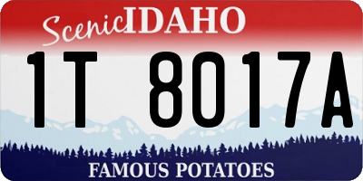 ID license plate 1T8017A