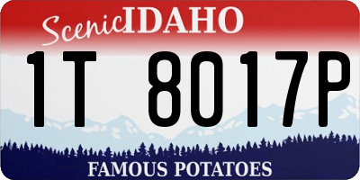ID license plate 1T8017P