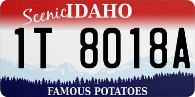 ID license plate 1T8018A