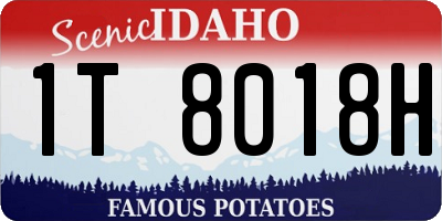 ID license plate 1T8018H
