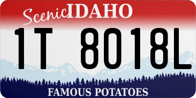 ID license plate 1T8018L