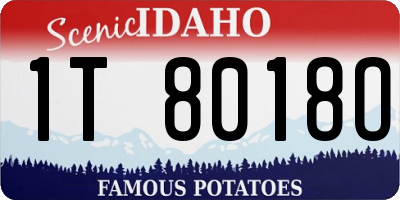 ID license plate 1T8018O