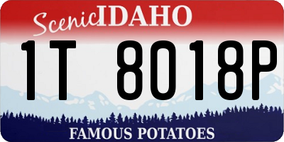 ID license plate 1T8018P
