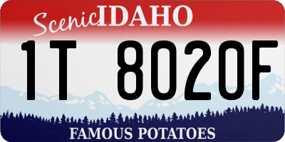 ID license plate 1T8020F