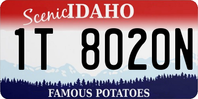 ID license plate 1T8020N