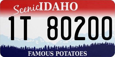 ID license plate 1T8020O