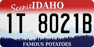 ID license plate 1T8021B