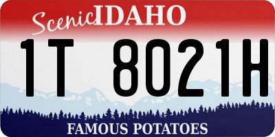 ID license plate 1T8021H