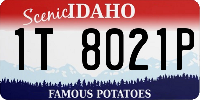 ID license plate 1T8021P