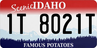 ID license plate 1T8021T