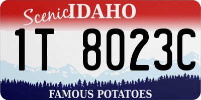 ID license plate 1T8023C