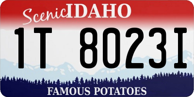 ID license plate 1T8023I