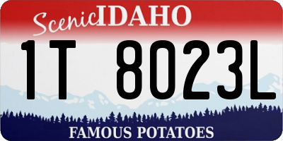 ID license plate 1T8023L