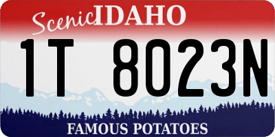 ID license plate 1T8023N