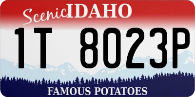 ID license plate 1T8023P