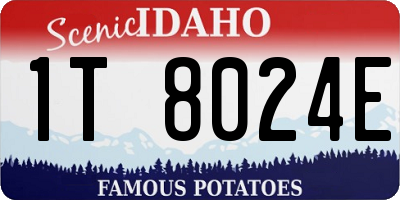 ID license plate 1T8024E