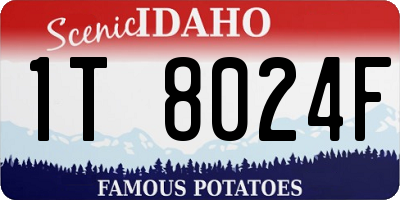 ID license plate 1T8024F