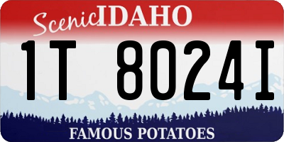 ID license plate 1T8024I