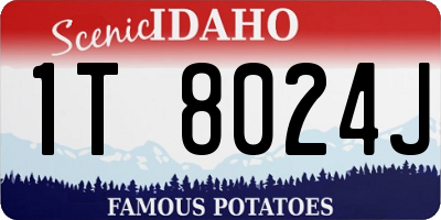 ID license plate 1T8024J