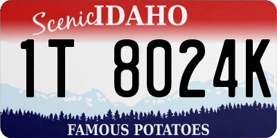 ID license plate 1T8024K