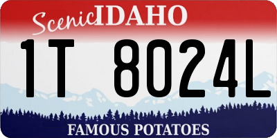 ID license plate 1T8024L
