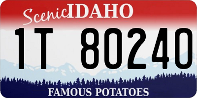 ID license plate 1T8024O