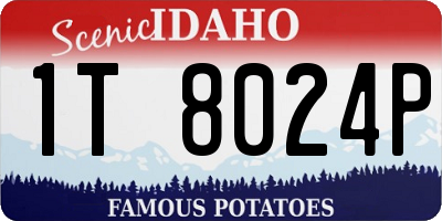 ID license plate 1T8024P