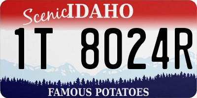 ID license plate 1T8024R