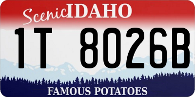 ID license plate 1T8026B