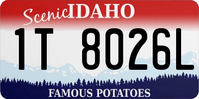 ID license plate 1T8026L