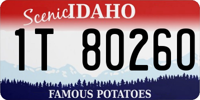ID license plate 1T8026O