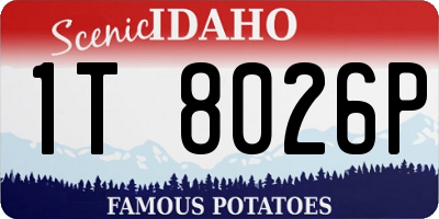 ID license plate 1T8026P