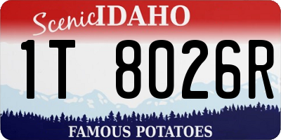 ID license plate 1T8026R