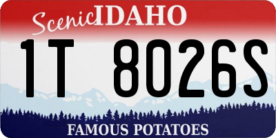 ID license plate 1T8026S