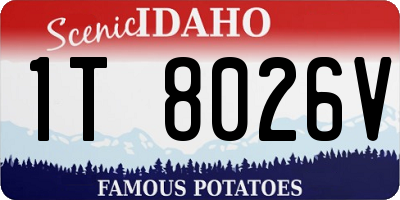 ID license plate 1T8026V