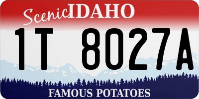 ID license plate 1T8027A