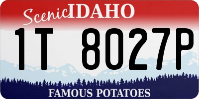 ID license plate 1T8027P