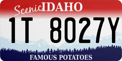 ID license plate 1T8027Y