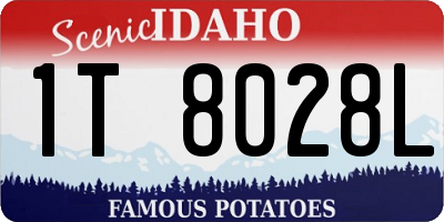ID license plate 1T8028L