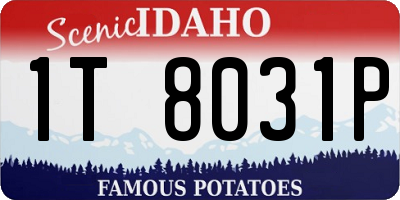 ID license plate 1T8031P