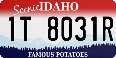 ID license plate 1T8031R