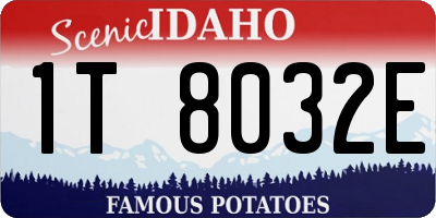 ID license plate 1T8032E